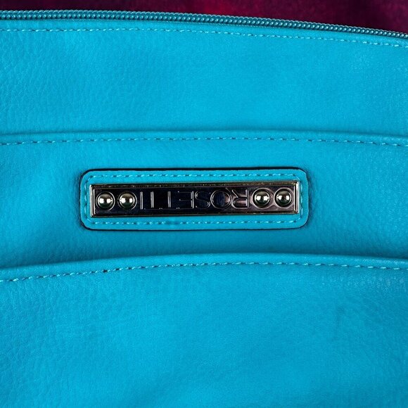ROSETTI WOMEN CROSSBODY TURQUOISE FAUX LEATHER BAG, ADJUSTABLE STRAP - Picture 3 of 12